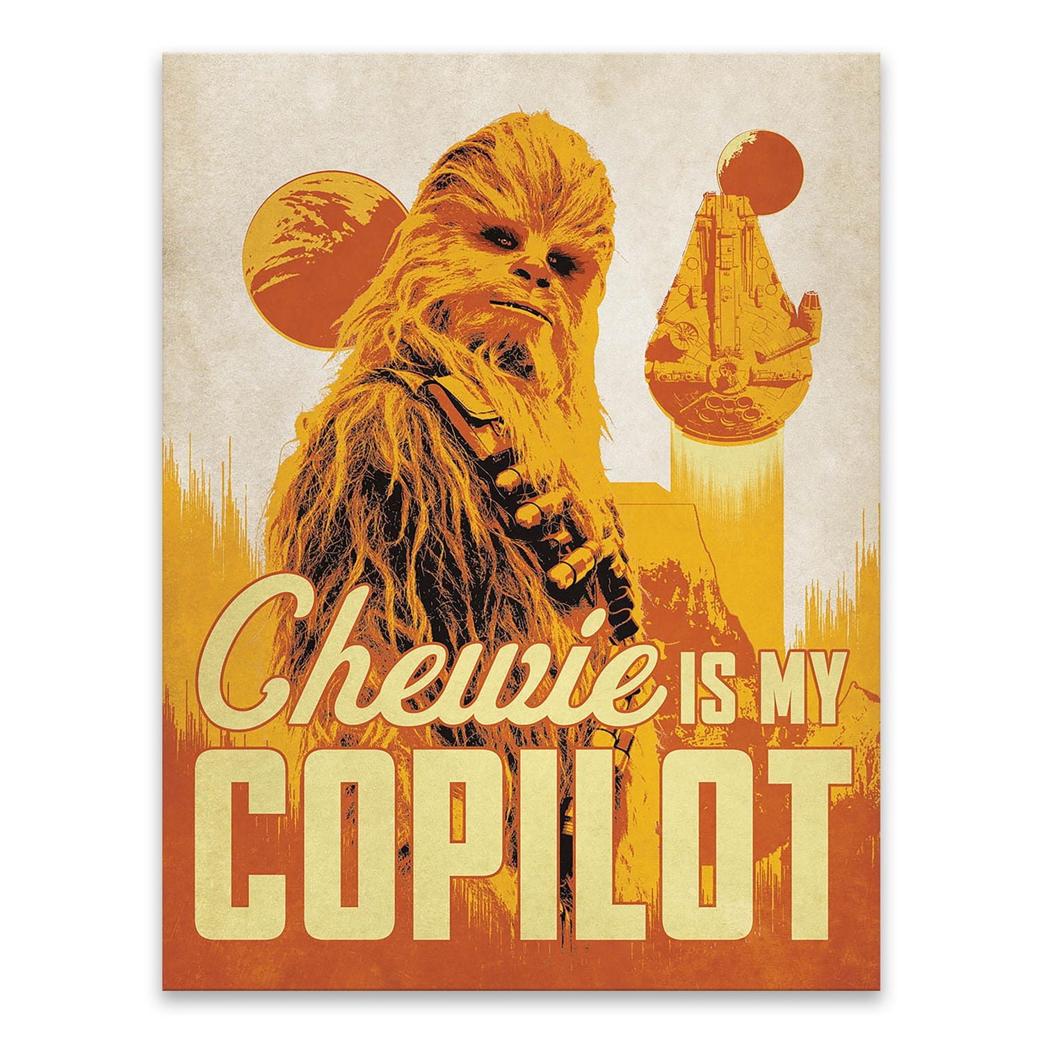 Artissimo Designs Copilot Chewie Printed Canvas - 6.5W x 8.5H x .5D