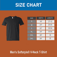 thumbnail image 2 of Gildan Men's Softstyle V-Neck T-Shirt, Classic Short Sleeve, Blank Cotton Tee, Black, L, 10 Pack, 2 of 6