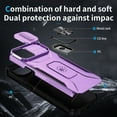 thumbnail image 5 of JTCASES for iPhone 12/12 Pro Case, Slide Window + Adjustable Ring Kickstand + Magnetic Car Mount Drop Protection Anti-slip Shockproof Bumper Rugged Shell, Purple, 5 of 8