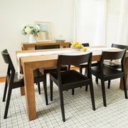 Plank+Beam 72 Modern Dining Table for 6, Solid Wood Rectangular Dining Table for Kitchen/Dining Room, Pecan Wirebrush
