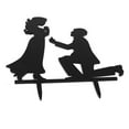 thumbnail image 2 of Bride and Groom Wedding Love Cake Topper Party Acrylic Favors Decoration (Black), 2 of 4