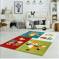 thumbnail image 2 of Ladole Rugs Adorable Cute Durable Soft Modern Moda Collection Kids Area Rug Carpet with Animals Multi-Fox in Multicolor, 6'2" x 9'2" (190cm x 280cm), 2 of 5