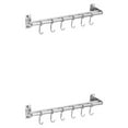 thumbnail image 3 of Guardoinrt Stainless Steel Easy To Install Kitchen Utensils Rack Rust-Resistant And Durable Organized Double pole+40cm+6 2Set, 3 of 6