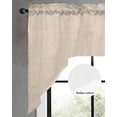 thumbnail image 2 of Vintage Cream Swag Valances for Windows, Small Curtains Drapes, Farmhouse Retro Beige Solid Color Kitchen Window Curtains Over Sink Rod Pocket Window Treatment Valance for Bedroom/Bathroom 56"x36", 2 of 5