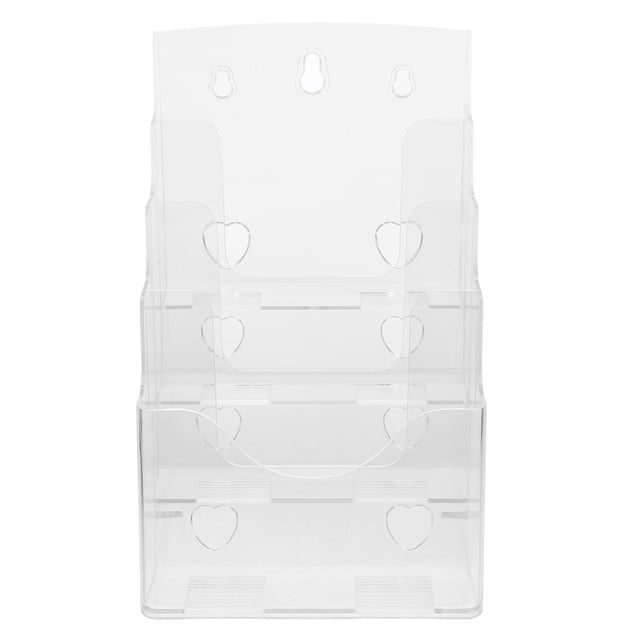 KAKOWELY brochure display stand Brochure Display Stand Literature Organizer 4 Tier Paper Holder Stand Brochure Display Holder Pamphlet Stand Magazine Rack A5