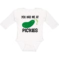 thumbnail image 3 of Inktastic You Had Me at Pickles Boys or Girls Long Sleeve Baby Bodysuit, 3 of 5