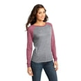 thumbnail image 4 of District Juniors Microburn Long Sleeve Raglan Tee-XL (Sangria/ Heathered Nickel), 4 of 6