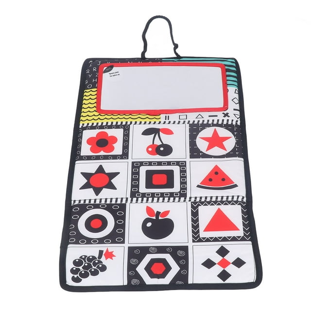 Baby Floor Mirror Toy, Black White Patterns Baby Mirror Book Toy Skin Friendly For Car Black Red