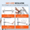 thumbnail image 4 of VEVOR Ladder Stabilizer, Adjustable Feet Extension Ladder Standoff, Heavy Duty Wall Ladder Accessories for Roof Gutter, Easy to Use & Wide Adaptability & Anti-slip Rubber Feet, 330 lbs Weight Rating, 4 of 9