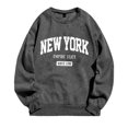thumbnail image 2 of New York Sweatshirts for Women Long Sleeve Crewneck Graphic Sweatshirt Pullover Tops Fall Winter Outfits Streetwear, 2 of 6