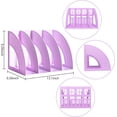 thumbnail image 2 of shiyou-Magazine File Holder Plastic Desk Storage Organizer Shelf Magazine Rack Vertical File Folder Holder for Paper Magazine Documents and Books (Purple), 2 of 4