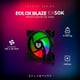 thumbnail image 5 of Kit 3 Ventiladores Gamer Balam Rush EOLOX BLAZE EX50K 120mm ARGB Diseño Circular Borde LED Rainbow 1500RPM Negro 3 Pin Controladora BR-937986, 5 of 6