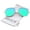 Gold / Green Mirror, variant on zeroUV - Classic Metal Frame Spring Hinges Color Mirror Lens Aviator Sunglasses - 58mm