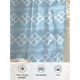 thumbnail image 6 of Sheer Curtains 96 Inches Long, Blue Boho Semi Sheer Curtains Light Filtering Window Treatment, Vintage Ethnic Tribe Abstract Art Geometric Privacy Voile Drapes for Living Room Bedroom 52x96 Inch, 6 of 7