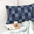thumbnail image 6 of Kll Blue Gingham Buffalo Check Pillow Covers Envelope Closure,Super Soft And Cozy Fuzzy Fleece Pillow Case Cover 16"X24", 6 of 9