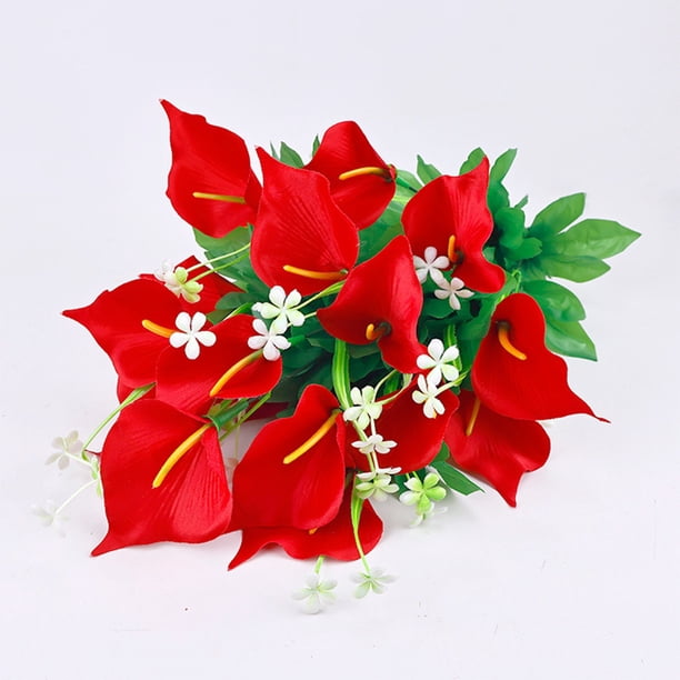 Flores artificiales de nenúfar para decoración del hogar, oficina, arreglos de mesa para bodas, flores de seda duraderas, tallos flexibles, 55x40 cm