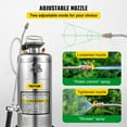thumbnail image 6 of 3.5Gal Hand Pump Sprayer with Pressure Gauge, 20" Wand & Adjustable Nozzle – Stainless Steel for Gardening/Sanitizing, 6 of 11