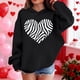 thumbnail image 3 of Sudadera con capucha y estampado de corazón de San Valentín, sudadera de manga larga para niños y niñas, chaqueta para niñas de talla mediana y grande., 3 of 7