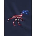 thumbnail image 2 of USA T-Rex Dinosaur Tstars Toddler's T-shirt - Patriotic 4th of July Graphic Tee - Perfect Gift for Independence Day - American Flag-Themed Kids Apparel - 2T Black, 2 of 6