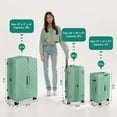 thumbnail image 3 of 26 Inch Medium Checked Luggage with Spinner Wheels,Expandable Hardshell Suitcase with TSA Lock,Lightweight Hardside Rolling Luggage for Travel,DQ135-Light Green, 3 of 9