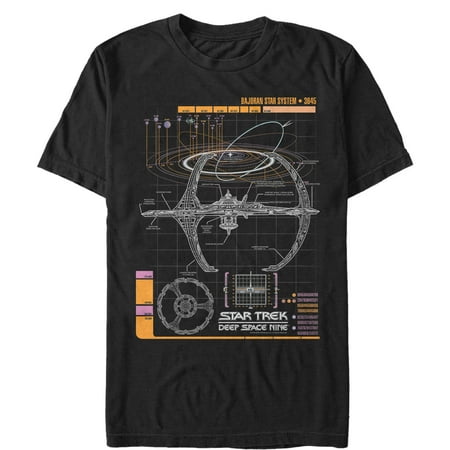 Star Trek Men's DS9 Space Station Schematics T-Shirt