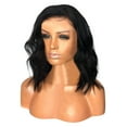 thumbnail image 3 of SUCS Short Wavy Bob Synthetic Wig for Black Women Black, 3 of 5