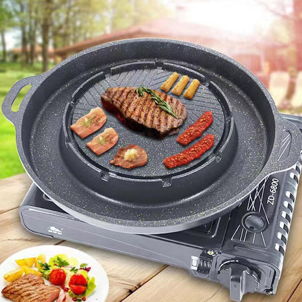 Griddle Pans,BBQ Stoves,Outdoor Barbecue Meat Tray For Party Multifunctional Outdoor Non BBQ Hot Pot Stick, Stoves Bar