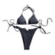 thumbnail image 4 of Conjunto de bikini versátil para mujer, ideal para actividades acuáticas, viajes y spas. M Black M, 4 of 9