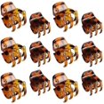 thumbnail image 1 of 12 Pcs Small Hair Clips Medium Hair Claw Plastic Brown Claw Clips For Women Girls, 1 of 5