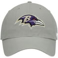 thumbnail image 2 of Men's '47 Gray Baltimore Ravens Clean Up Adjustable Hat, 2 of 4