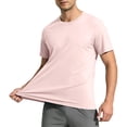 thumbnail image 7 of Inglocry Men's UPF 50+ Swim Shirts Short Sleeve, Sun Protection Quick Dry Rash Guard, Water T-Shirt for Surfing Fishing Beach Pink XL, 7 of 7