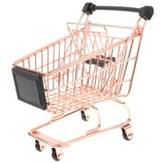 Shopping Cart with Sturdy Metal Frame for Kids Pretend Play Toy Rose Gold M