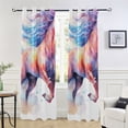 thumbnail image 5 of Horse Colorful Blackout Curtain Panels Drapes Privacy Assured with Light Filtering Curtains for Living room Bedroom Bathroom Window, 5 of 6