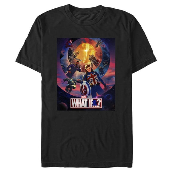 Men's Marvel What if…? Universe Poster  Graphic Tee Black 3X Large