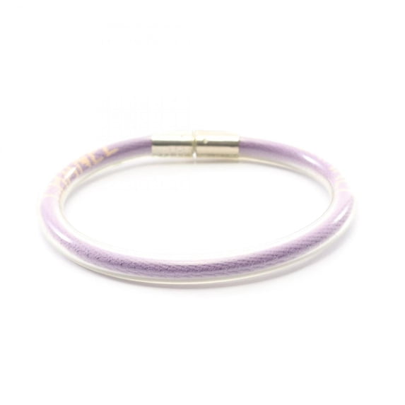 Pre-Owned CHANEL Sport Line Logo Tube Bangle Bracelet, Rubber, Women's, Purple