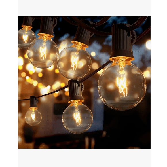 Luces Exterior, 15metros 25+2 Focos Vidrio
