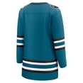 thumbnail image 3 of Women's Fanatics Teal San Jose Sharks Home Breakaway Jersey, 3 of 3