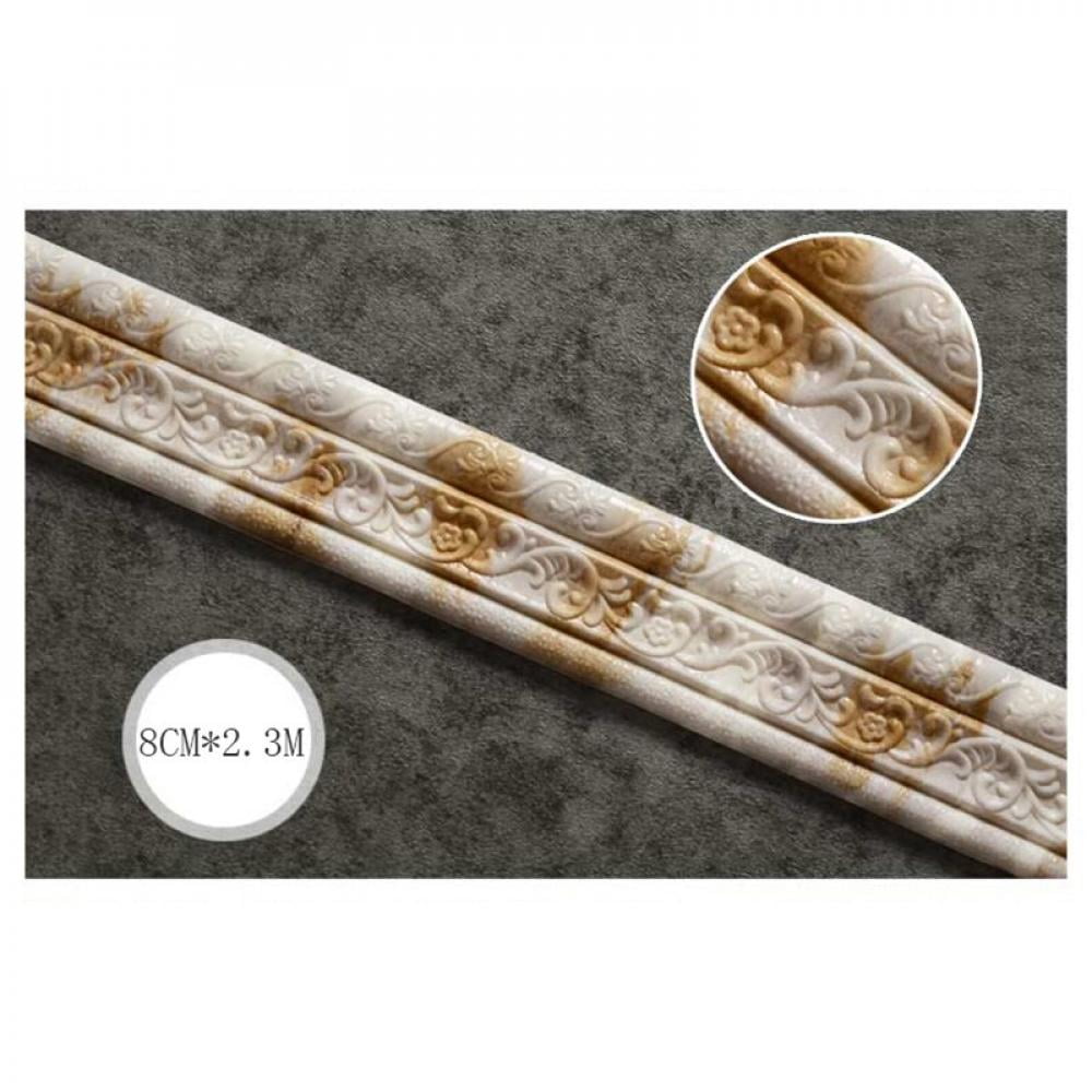 3D Border Wall Sticker,Retro Pattern Selfadhesive Wall Edging Strip