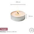 thumbnail image 3 of Vela Pequeña Decorativa Tealight 100 Pzs Color Blanco Velasart Incandescente, 3 of 5