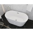 thumbnail image 2 of Swcorp FT-AZ098-55 55 in. Chand Acrylic Flatbottom Freestanding Bathtub in White, 2 of 3