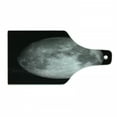thumbnail image 1 of Galaxy Cutting Board, Moon Graphic Image Trippy Rock Detailed Surface Planet Astronomy Outer Space Print, Tempered Glass Cutting and Serving Board, Wine Bottle Shape, Grey Black, by Ambesonne, 1 of 1