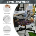 thumbnail image 5 of Renewold Wolf Mountain Flower Office Chair Cover Executive Computer Chair Cover Stain Resistant High Back Chair Protector for Universal Rotating Chair (NOT Chair), S, 5 of 7