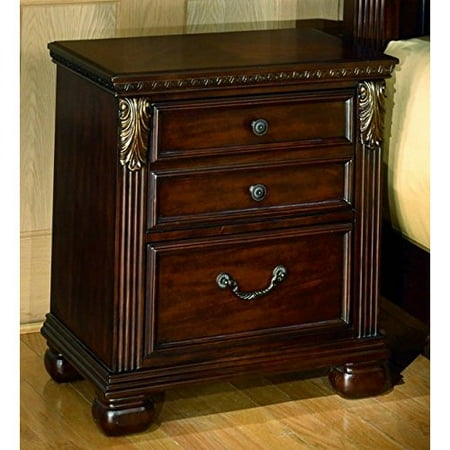 Ashley Furniture Signature Design - Leahlyn Nightstand - Antique Style - Rectangular - Warm Brown
