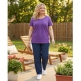 thumbnail image 7 of Turtle Bay New York Women's Short Sleeve Cotton Knit T-shirt in pintuck style, 7 of 7