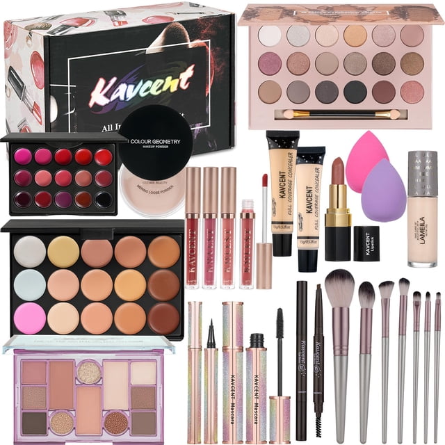 Kit de maquillaje KAVCENT Set de maquillaje con paleta de sombras de ojos para mujer