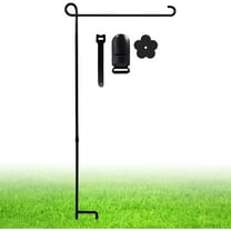 Garden Flag Stand, Thickened Pole Sturdy Straight Premium Metal Yard Flag Holder Weather-Proof Flagpole with Clip and Stopper for Seasonal Christmas Garden Flag, Outdoor Decor Decoration