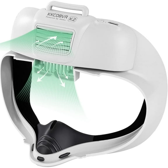 KKCOBVR K2 Fan Face Cover with PU Leather Facial Interface Pad Compatible with Quest 2 VR Fan Cooler, Relieve Lens Fogging