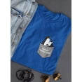 thumbnail image 3 of Penguin Family In Pocket Shaped T-Shirt Women -Image by Shutterstock, Female 3X-Large, 3 of 4