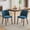 Blue, variant on Linen Dining Chairs Set of 2 Upholstered Fabric Dining Chair with Wood Legs, Wing Backrest, Wooden Kitchen Chairs with Thick Cushions, Leveling Feet for Dining Room, Living Room, Blue