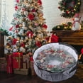thumbnail image 5 of Fwttom Christmas Wreath Storage Container, PVC Material Christmas Storage Bags with Transparent Sides, 24 x 24 x 8 Inches Xmas Holiday Wreath Ring Storage Bag, 5 of 6